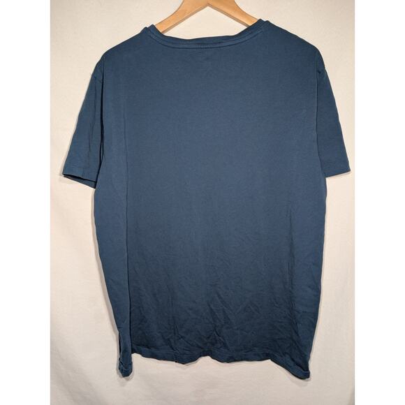 Polo Ralph Lauren Mens T-Shirt Size L V-Neck Blue Short Sleeve Pony Logo staple - Picture 3 of 7